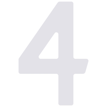 Numéro de maison auto-adhésif "4" - 40 mm en blanc