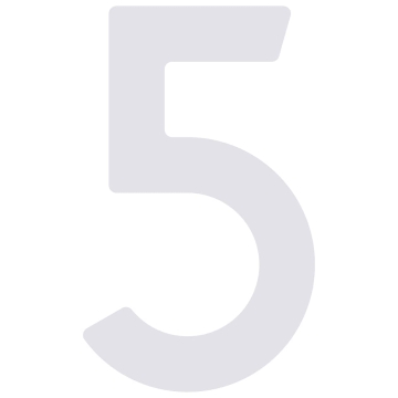 Numéro de maison auto-adhésif "5" - 40 mm en blanc