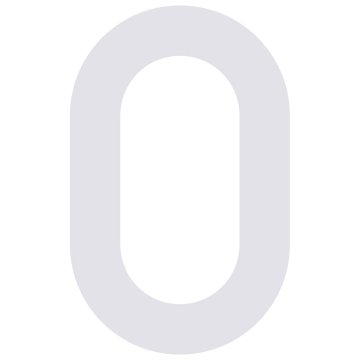 Numéro de maison auto-adhésif "0" - 40 mm en blanc