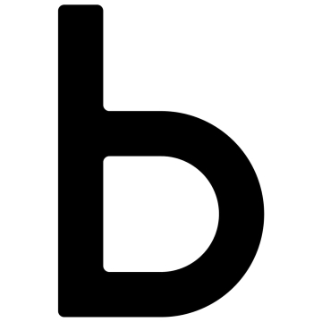 Numéro de maison auto-adhésif "b" - 40 mm en noir