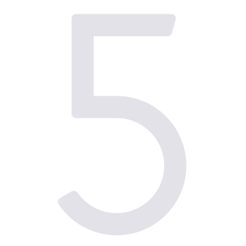 Numéro de maison auto-adhésif "5" - 152 mm en blanc