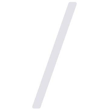Numéro de maison auto-adhésif "Slash" - 152 mm en blanc