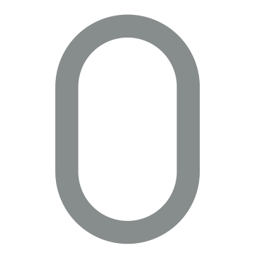 Numéro de maison auto-adhésif "0" - 200 mm en gris