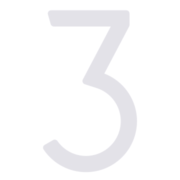 Numéro de maison auto-adhésif "3" - 200 mm en blanc