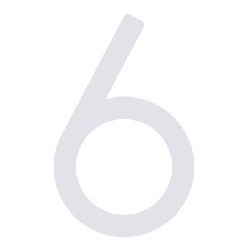 Numéro de maison auto-adhésif "6" - 200 mm en blanc