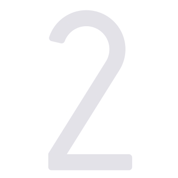Numéro de maison auto-adhésif "2" - 245 mm en blanc