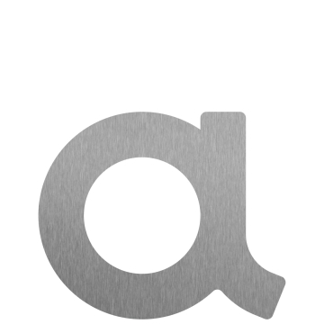 Numéro de maison auto-adhésif "a" - 76 mm en acier inoxydable