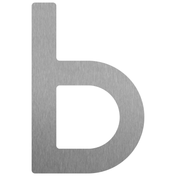 Numéro de maison auto-adhésif "b" - 76 mm en acier inoxydable