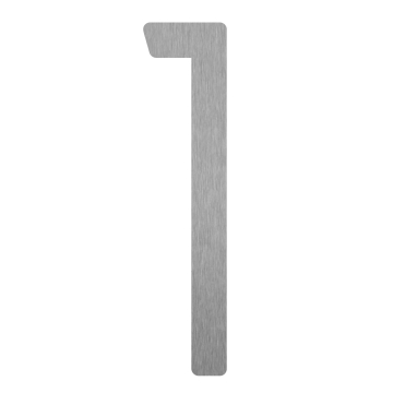 Numéro de maison auto-adhésif "1" - 152 mm en acier inoxydable