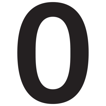 Numéro de Maison ''0'' Noire