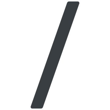 Signe auto-adhésive Slash "/" - 76 mm en anthracite