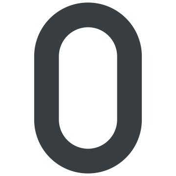 Numéro de maison auto-adhésif "0" - 40 mm en anthracite