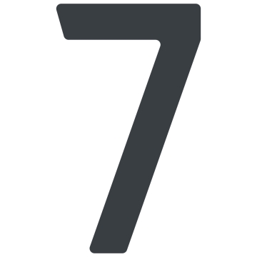 Numéro de maison auto-adhésif "7" - 40 mm en anthracite