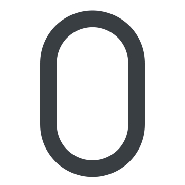 Numéro de maison auto-adhésif "0" - 152 mm en anthracite