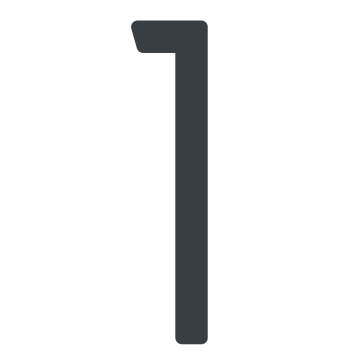 Numéro de maison auto-adhésif "1" - 245 mm en anthraciite