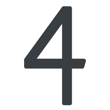 Numéro de maison auto-adhésif "4" - 245 mm en anthracite