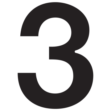 Numéro de Maison ''3'' Noire