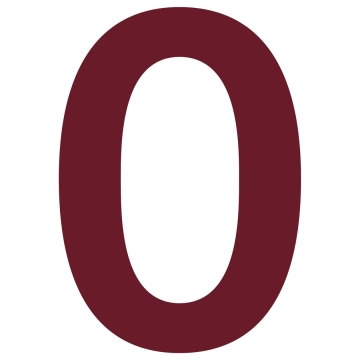Numéro de Maison ''0'' Rouge