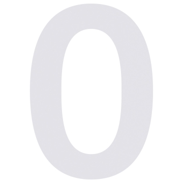 Numéro de Maison ''0'' Blanc