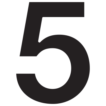 Numéro de Maison ''5'' Noire