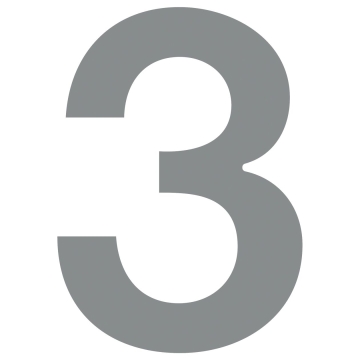 Numéro de Maison ''3'' Gris