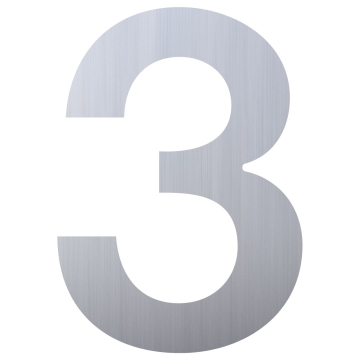 Numéro de Maison ''3'' Inox