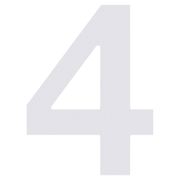 Numéro de Maison ''4'' Blanc