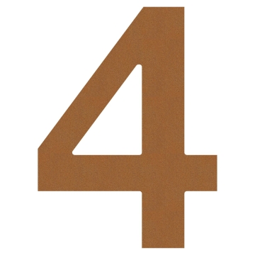 Numéro de Maison ''4'' Rouille
