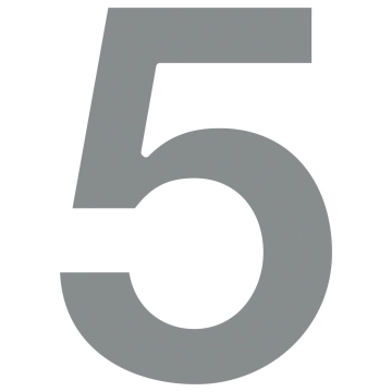 Numéro de Maison ''5'' Gris
