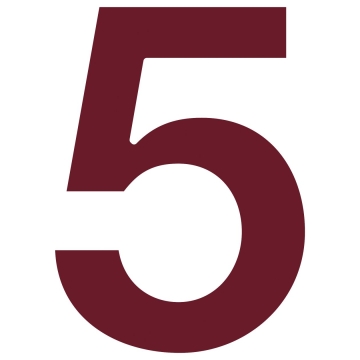 Numéro de Maison ''5'' Rouge
