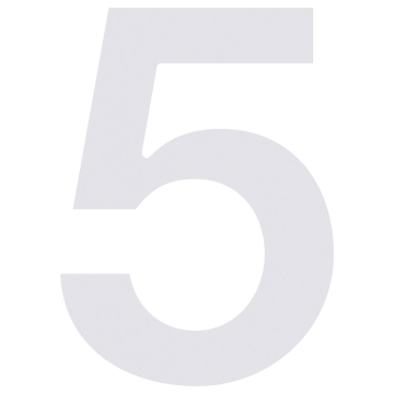 Numéro de Maison ''5'' Blanc