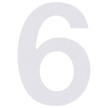 Numéro de Maison ''6'' Blanc