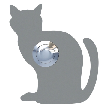 Sonnette Chat ''Luna'' Grise