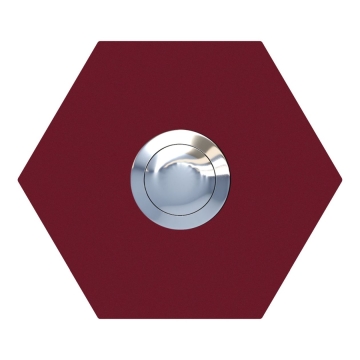 Sonnette Hexagone Rouge