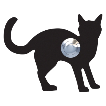Sonnette Chat ''Leo'' Noire
