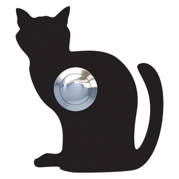 Sonnette Chat ''Luna'' Noire