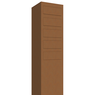 Boîte aux lettres Monolith for Five en rouille