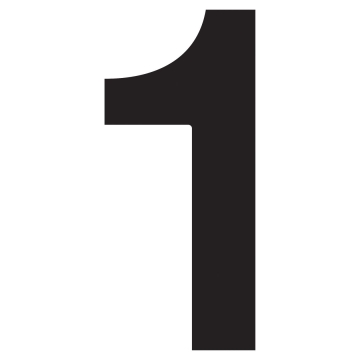 Numéro de Maison ''1'' Noire