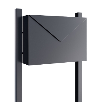 Boîte aux lettres sur pieds "Letter" en anthracite