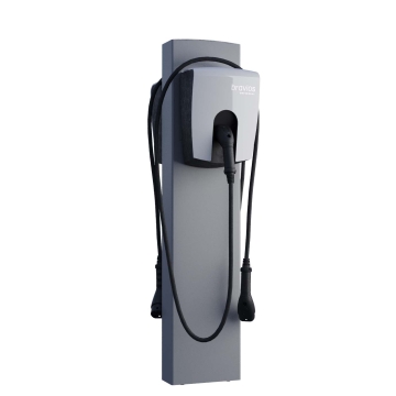 Support Wallbox universel FlexiMount for Two avec ancrage au sol en gris
