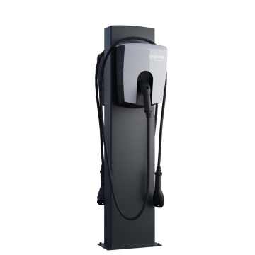 Support Wallbox universel FlexiMount for Two avec plaque de base en noir