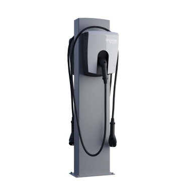 Support Wallbox universel FlexiMount for Two avec plaque de base en gris