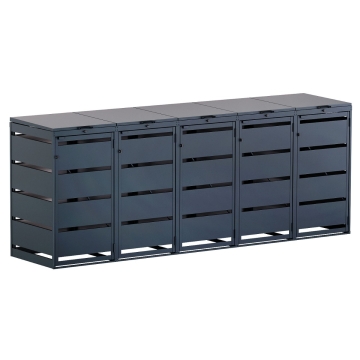 Abri pour cinq poubelles à 120L Kim en anthracite