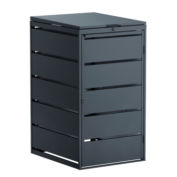 Abri pour une poubelle à 240L Edda en anthracite