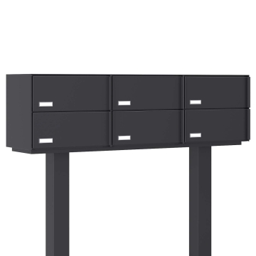 Boîte aux lettres sur pied Kopenhagen for Six en anthracite | H