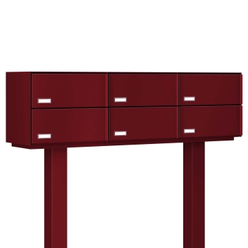 Boîte aux lettres sur pied Kopenhagen for Six en rouge | H