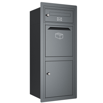 Boîte à colis intégrée Castijno en gris graphite 