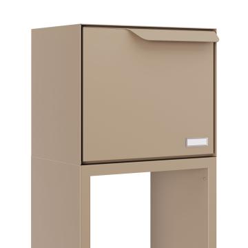 Boîte aux lettres sur pied avec compartiment à colis Rotterdam en beige
