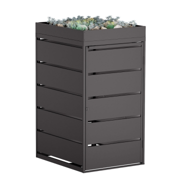 Abri pour une poubelle à 240L Edgar en noir 