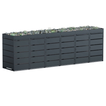Abri pour six poubelles à 240L Edgar en anthracite
